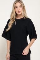 Blusa oversize manga corta