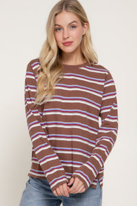 Blusa manga larga a rayas