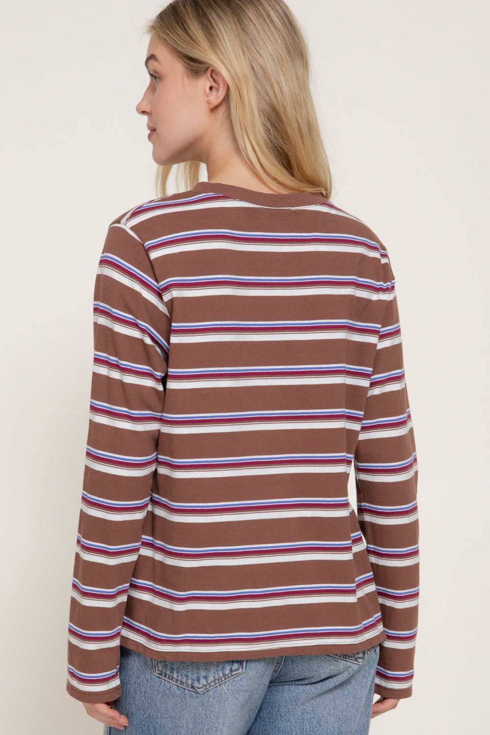 Blusa manga larga a rayas