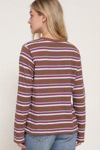 Blusa manga larga a rayas