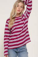 Blusa manga larga a rayas