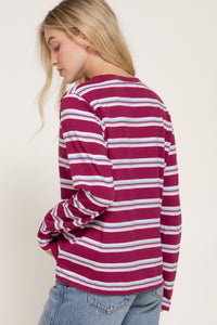 Blusa manga larga a rayas