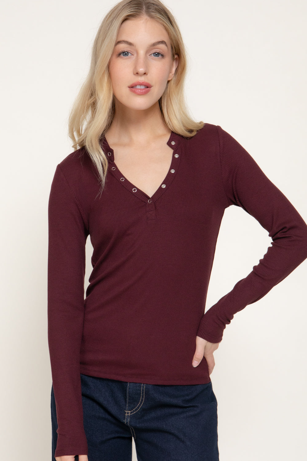 Blusa manga murciélago con puño elástico