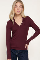 Blusa manga murciélago con puño elástico