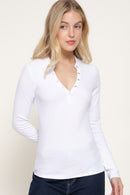 Blusa manga murciélago con puño elástico
