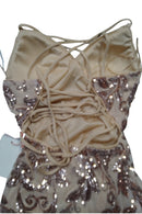 Vestido corto de lentejuelas con tirantes