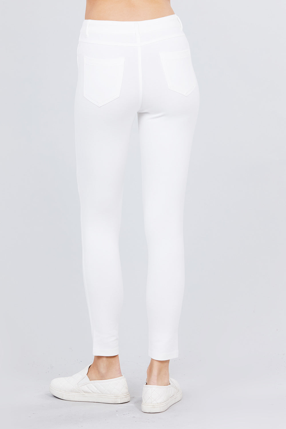 Pantalon Ajustado de Tejido Elastico