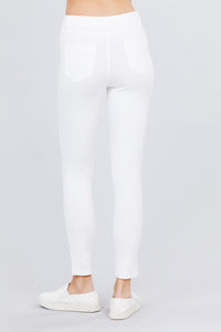 Pantalon Ajustado de Tejido Elastico