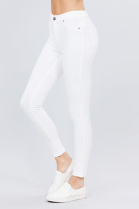 Pantalon Ajustado de Tejido Elastico
